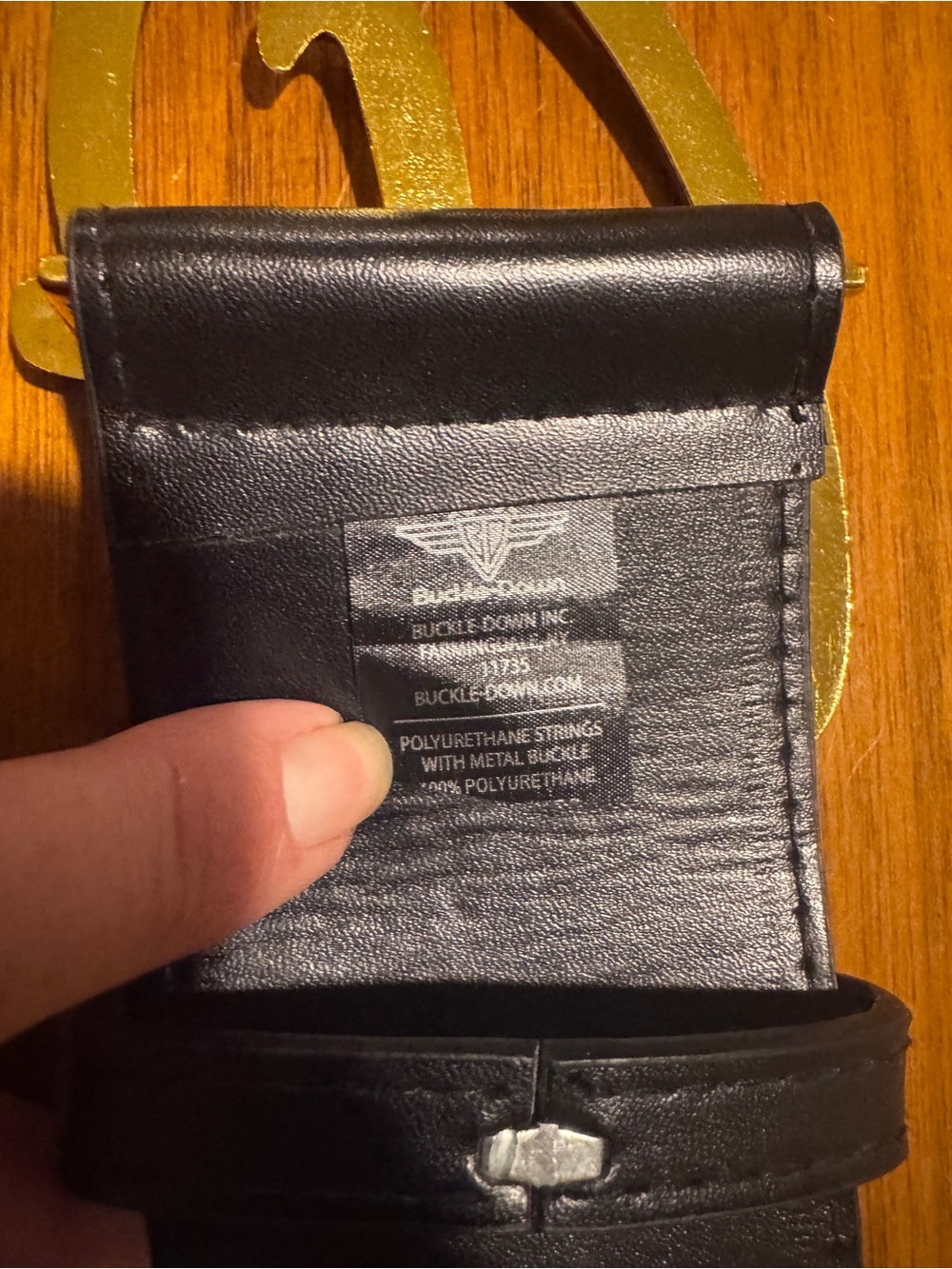 Buckle-Down Black Belt with letter D, Disney-inspired belt - Picture 5 of 9